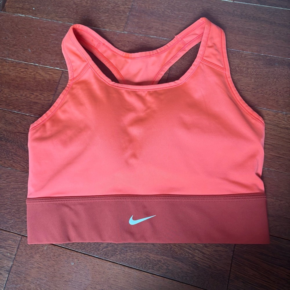 Nike Women's Coral and Rust Sports Bra
